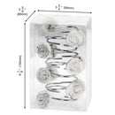 Set 12 Ganchos Ceramica Blanco