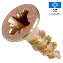 Tornillo Tirafondo Madera 12 mm 3.5 mm 12 unidad(es)