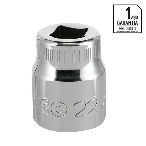 Dado poligonal 1/2"x22 mm acero