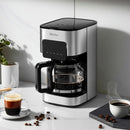 Cafetera 1.5 l 800 W Plateado/ Negro