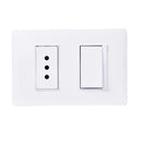Enchufe + Interruptor 10 A Blanco