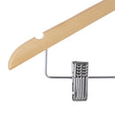 Colgador de ropa con clips madera