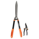Kit De Tijera + Tijeron Para Jardin 2 Piezas Naranjo