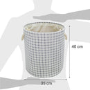 Canasto Para Ropa Checker 35X40X35 Cm 38 L Blanco