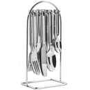 Set 24 Cubiertos Acero Inoxidable Con Soporte 6 Personas