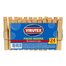 Pinzas Para Ropa De Madera X24