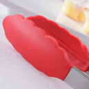 Tenaza Acero Inoxidable Mango De Silicona Rojo