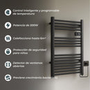 Secador Toallas Para Baño Programable Radiacion Vesubio Negro