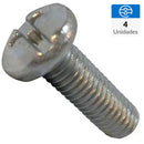 Perno cabeza pan metrica M3-0.5x30 mm zincada 4 unid