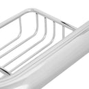 Barra de seguridad curva para bano con jabonera 55 cm cromado