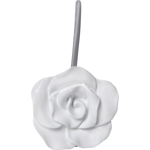 Set de ganchos para cortina de bano 12 unidades blanco