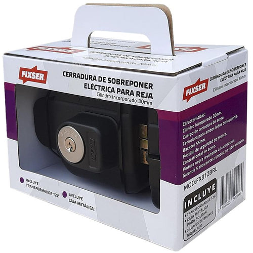 Cerradura electrica con Caja reja y Transformador 12V