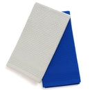 Set 2 Panos Cocina Rectangular 40X60 Cm Waffle Azul/Blanco