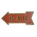 Letrero Led Flecha Bar Rojo 25x6 cm