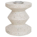 Candelabro De Ceramica 8 Cm, Color Blanco