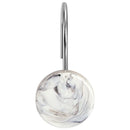 Set 12 Ganchos Ceramica Blanco