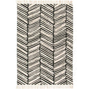 Alfombra Jacky 120x170 cm Algodon blanco y negro