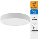 Panel sobrepuesto circular LED 18 W