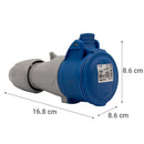 Enchufe Volante 2P + T 16A