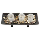 Portavela Rectangular 3 Velas Decorativas Hogar