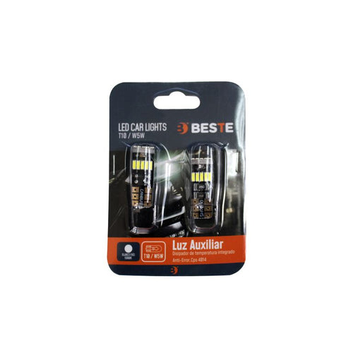 Kit de 2 Ampolletas Led T10 para Automovil Luz Blanca