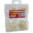 Kit cancamos y ganchos acero cincado