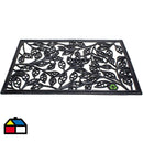 Limpiapies Hojas Reiclaje 60x40 cm PVC Negro