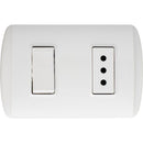 Interruptor + tomacorriente 10 A Modus Plus Blanco