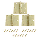 Pack 3 Unidades Bisagra 3X3'' Bronce..