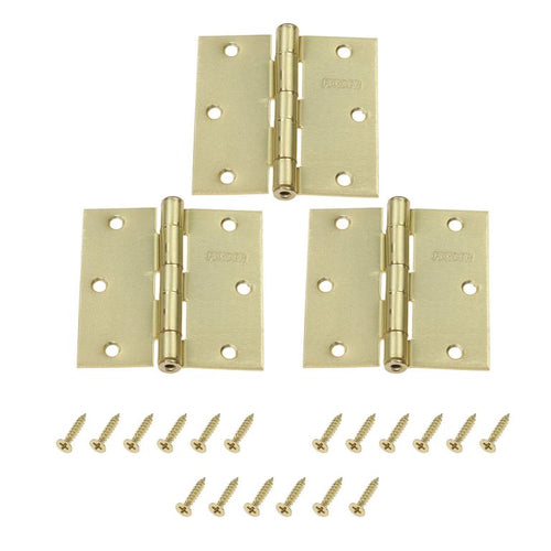Pack 3 Unidades Bisagra 3X3'' Bronce..