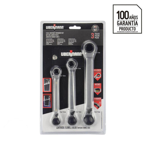 Set De Llaves 3 Piezas 4 En 1