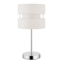 Lampara Mesa Tela Blanco 18x35 cm