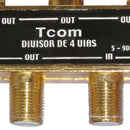 Splitter Coaxial 4 Salidas Para Tv