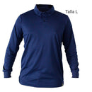 Polera cool dry manga larga azul talla l