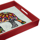 Bandeja Ecocuero Rectangular 34x52 cm Multicolor