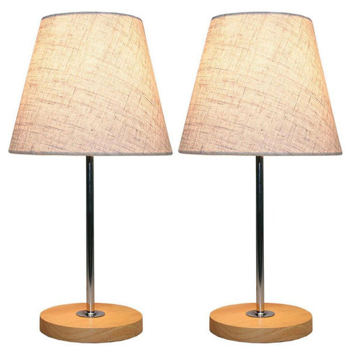 Pack 2 Lamparas de Mesa E27 Natural
