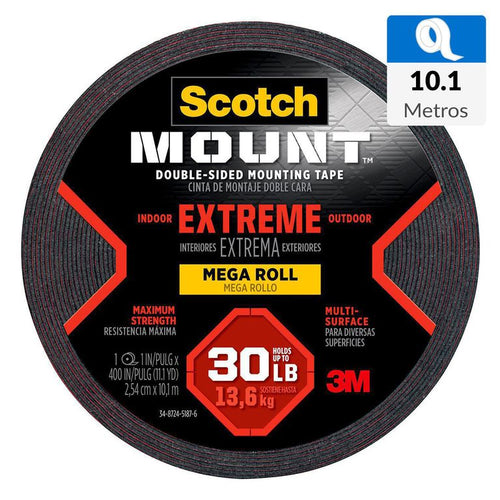 Cinta Doble Faz Scotch-Mount Extrema 25.4 Mm X 10 M
