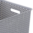 Canasto Ratan 35x24x47 cm 35 l Gris