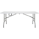 Mesa Plegable Tipo Maleta Rectangular 180 Cm Blanco