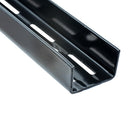 Pilar ranurado doble metal 96 cm negro