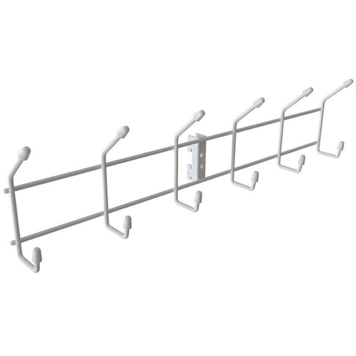 Percha 6 Ganchos Metal Blanco