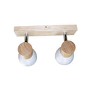 Barra Suizo 2 Luces Madera Blanco
