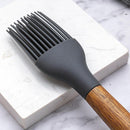 Brocha silicona gris mango madera