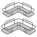 Set Dos Organizadoras Ducha Autoadhesivo Negro