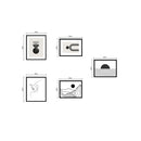Set 5 Cuadros Decorativos Abstracto