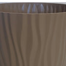 Macetero Autorregante Reciclado De Plastico 21X18.5 Cm Cafe