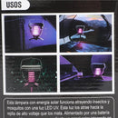 Lampara Solar Led Uv Mata Mosquitos, Moscas Y Zancudos