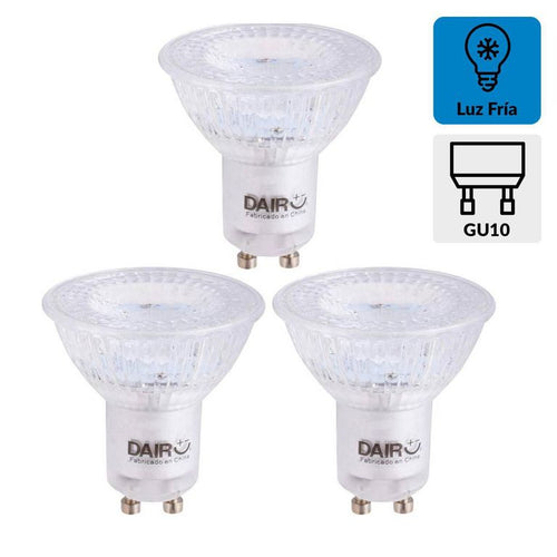 Pack 3 Ampolletas Led 4.3 W Gu10 430 Lm Luz Fria