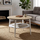 Mesa de Centro Jamie Cafe/Blanco 60x60x45 cm