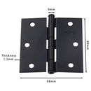 Pack 3 Unidades Bisagra3,5X3,5 Negro